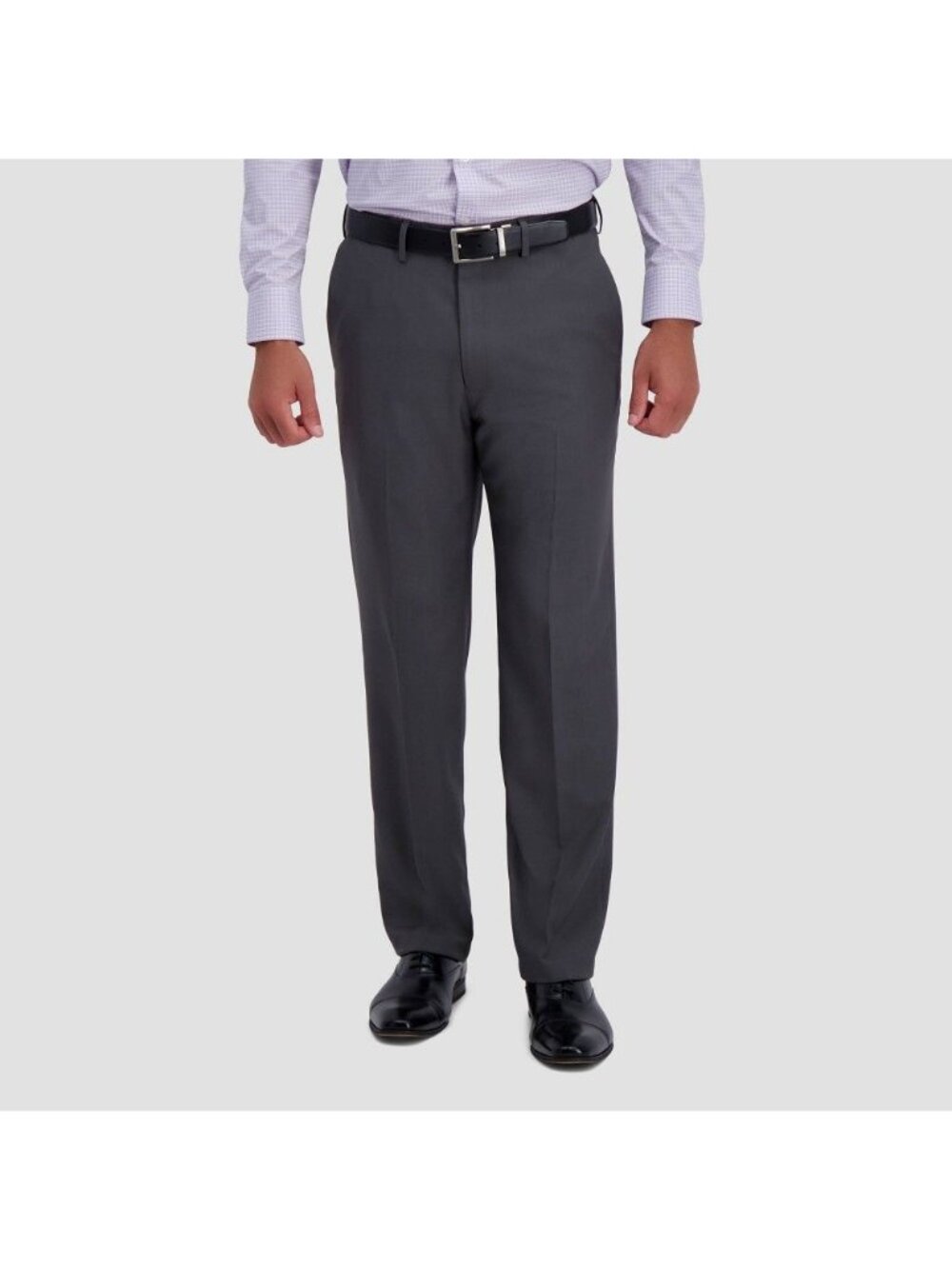 Haggar H26 Men's Relaxed Leg Mid-Rise Trousers, Charcoal Heather, Size 40x30,NWT